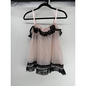NWT Victoria's Secret pink sheer lacey cami tank top
